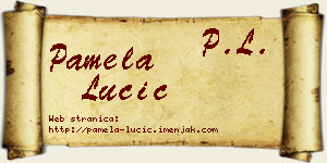 Pamela Lučić vizit kartica